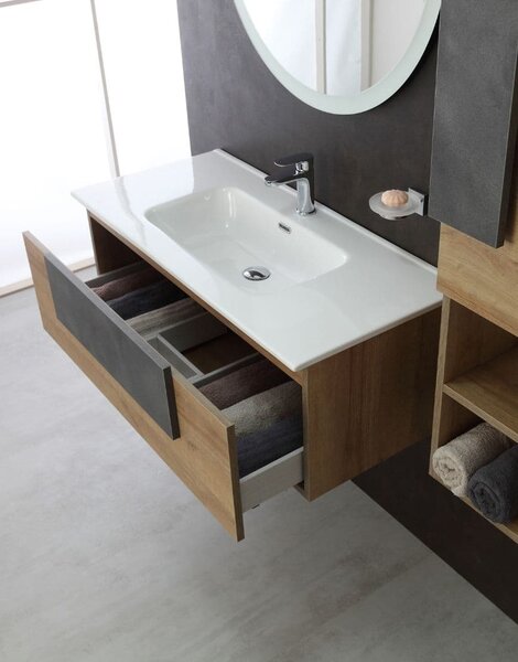 Mobilier de baie suspendat cu culoana Urban 80cm